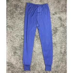 Vintage WinterSilks 100% Silk Thermal Pants Men's Blue Long John Sleepwear Sz S